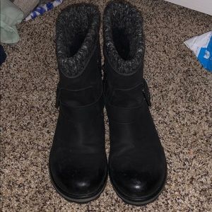 Black combat boots
